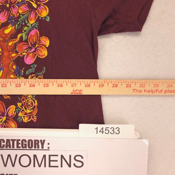 Sublime Casual Graphic Crew Neck Short Sleeve T Shirt Womens Size XL Maroon - Picture 7 of 9